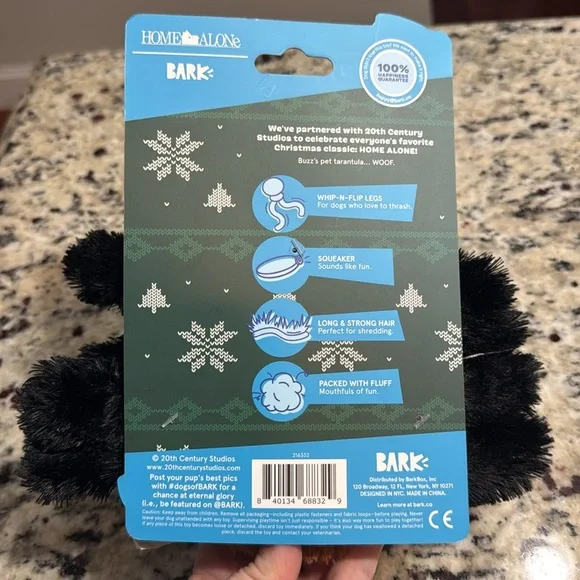 *NEW* BARK HOME ALONE BUZZ’S TARANTULA SPIDER DOG TOY XS-M - Picture 4 of 4